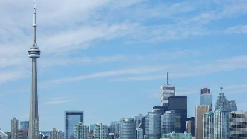 Skyline da cidade de Toronto, Canadá, sede de jogos da Copa do Mundo 2026