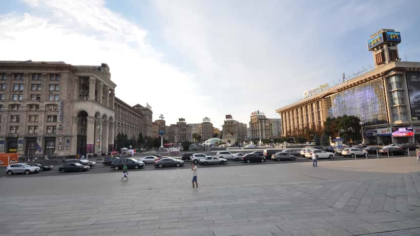 Självständighetstorget Maidan Nezalezhnosti i Kiev