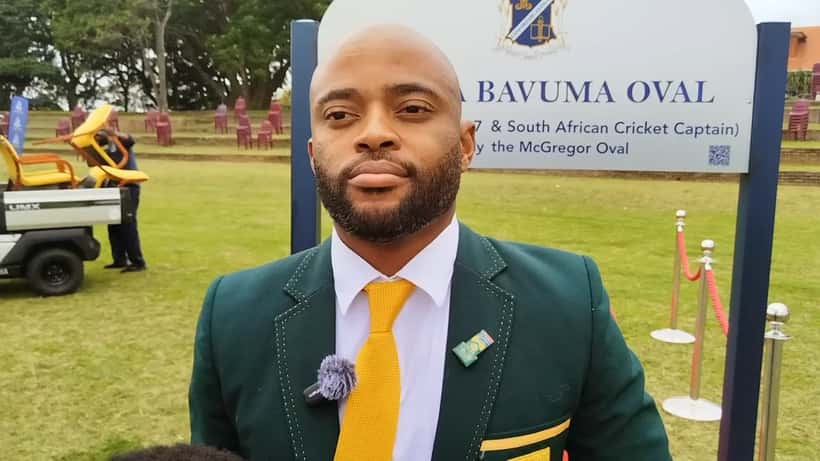 Temba Bavuma leading the South Africa Proteas cricket team after winning the ICC World Test Championship