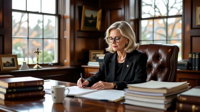 Estate lawyer reviewing probate documents in Ottawa law office
