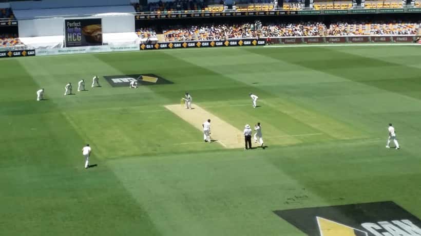 Australia v Bangladesh Test match cricket at the Gabba, Queensland, during a DRS review decision