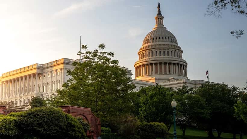 US Capitol building at sunrise, seat of Congress reviewing the Saudi nuclear deal