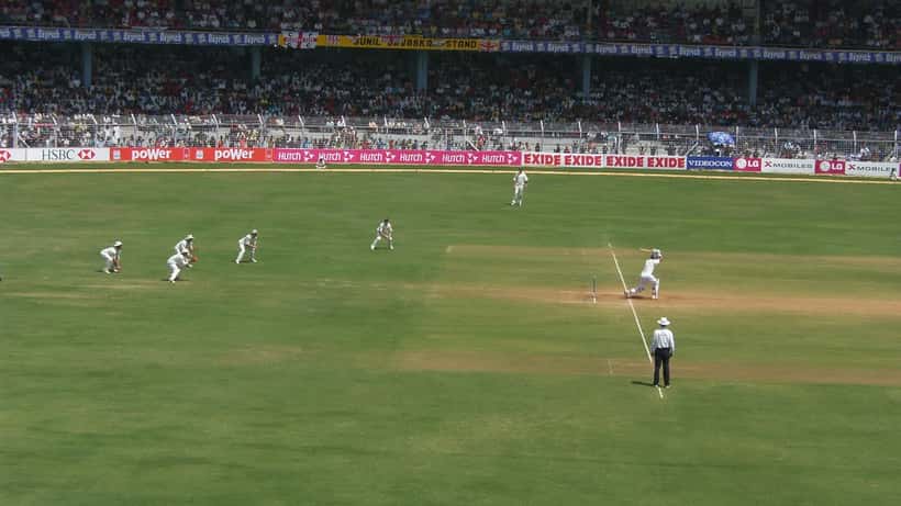 Wankhede Stadium in Mumbai India during a cricket match