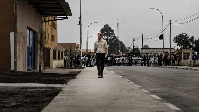 Prince Harry Duke of Sussex during a public engagement in Angola 2019