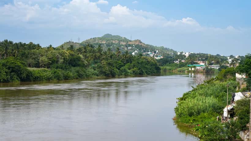 Bhavani River in Mettupalayam, Tamil Nadu, India — connected to Canadian Tamil diaspora