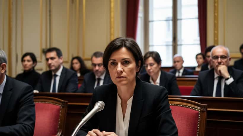 Une dirigeante d'entreprise publique témoigne devant une commission parlementaire à l'Assemblée nationale