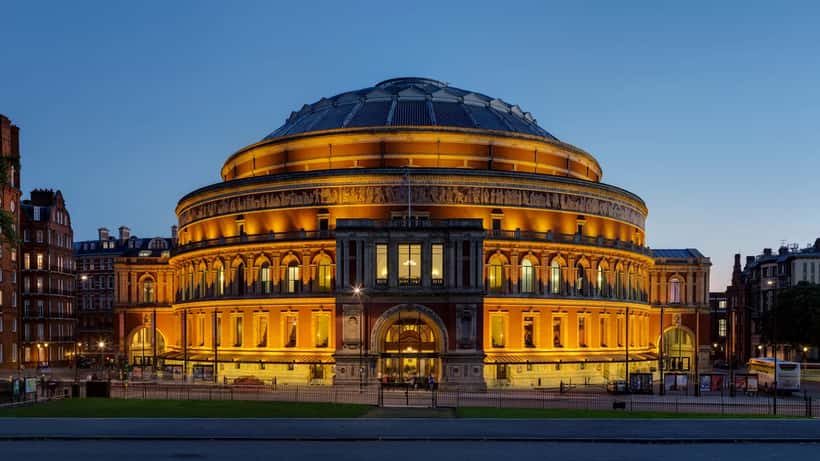 Royal Albert Hall exterior in London, venue for Heart Christmas Live 2026 festive concert