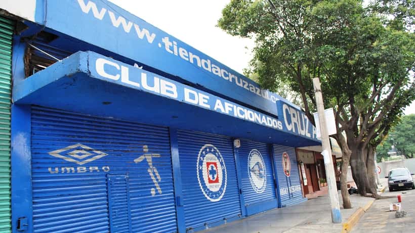 Cruz Azul fan club supporters celebrating in Mexico City