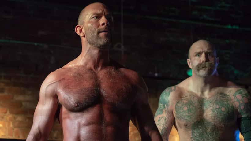 Andy Williams (The Butcher) and Jesse Guilmette (The Blade) wrestling in AEW tag team match, May 2019
