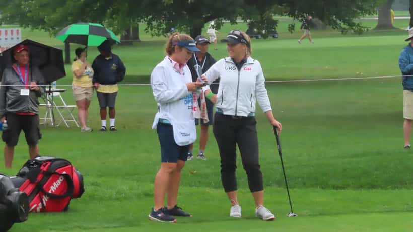 Brooke Henderson and sister Brittany at 2022 Dana Open LPGA Tournament — now announcing Golf Town partnership renewal through 2028