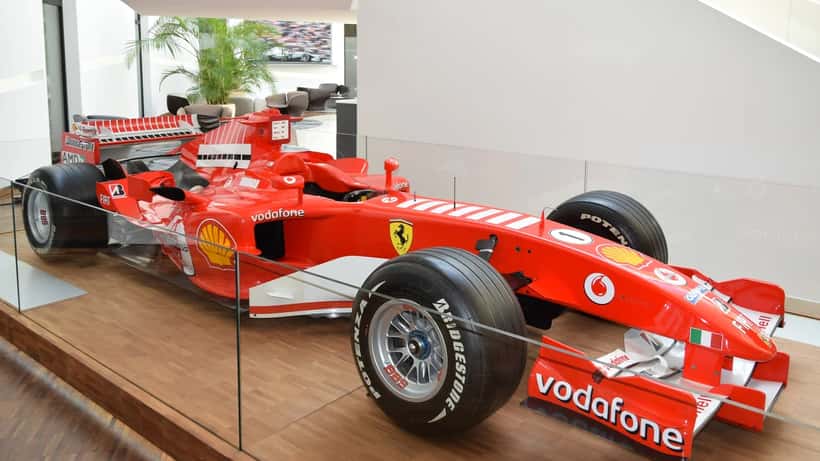 Michael Schumacher al volante della Ferrari durante la stagione di Formula 1
