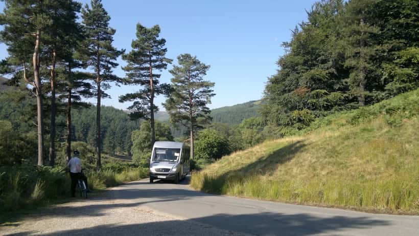 Community minibus on Upper Derwent Valley shuttle service operated by UK community transport