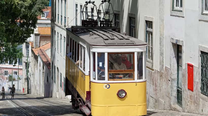 Elevador da Glória em Lisboa, fotografado em junho de 2025