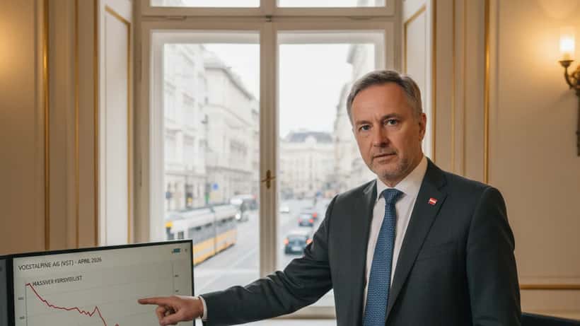 Österreichischer Vermögensberater analysiert voestalpine Aktienkurs in Wiener Büro