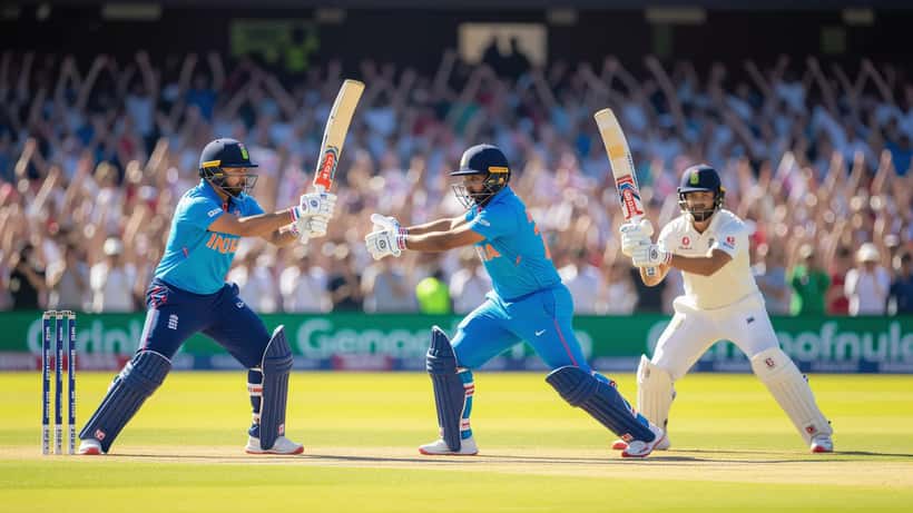 India vs England cricket match 2026 stadium action