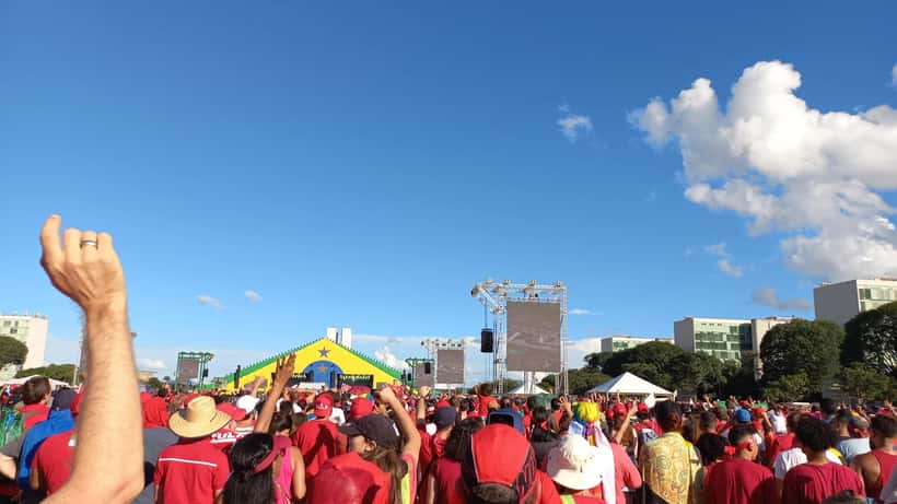 Luiz Inácio Lula da Silva durante cerimônia de posse presidencial em Brasília