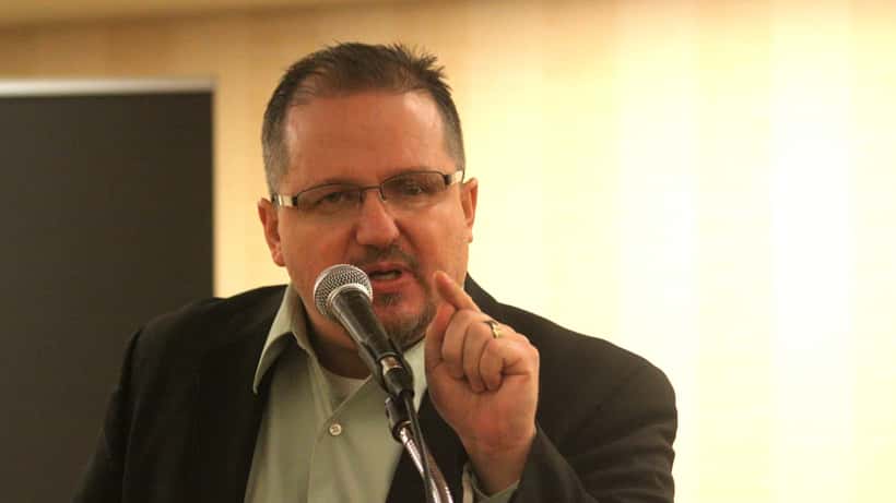 Stewart Rhodes, Oath Keepers founder, photographed at a public event by Gage Skidmore