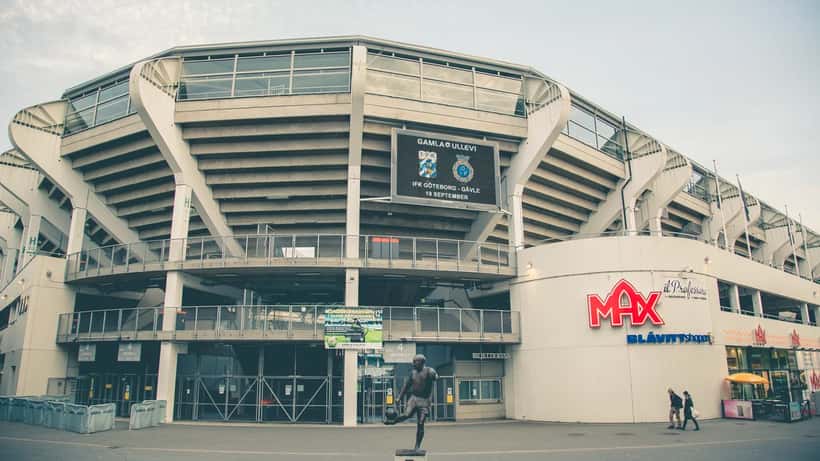 Gamla Ullevi fotbollsstadion i Göteborg, hemmaplan för GAIS i Allsvenskan