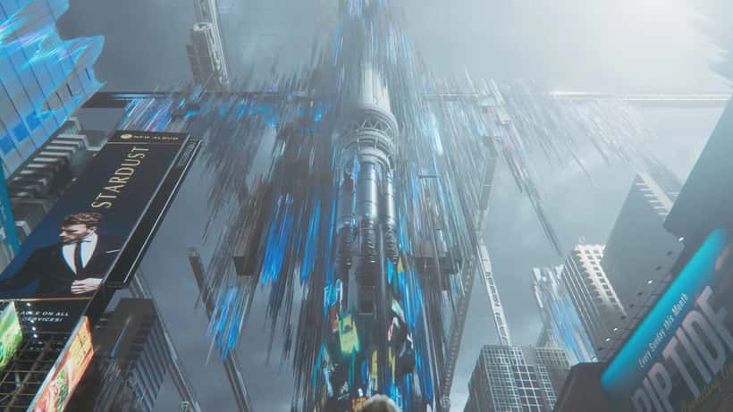 Screenshot di Pragmata di Capcom: scenario futuristico con IA ostile che controlla infrastruttura — metafora degli attacchi informatici alle aziende italiane