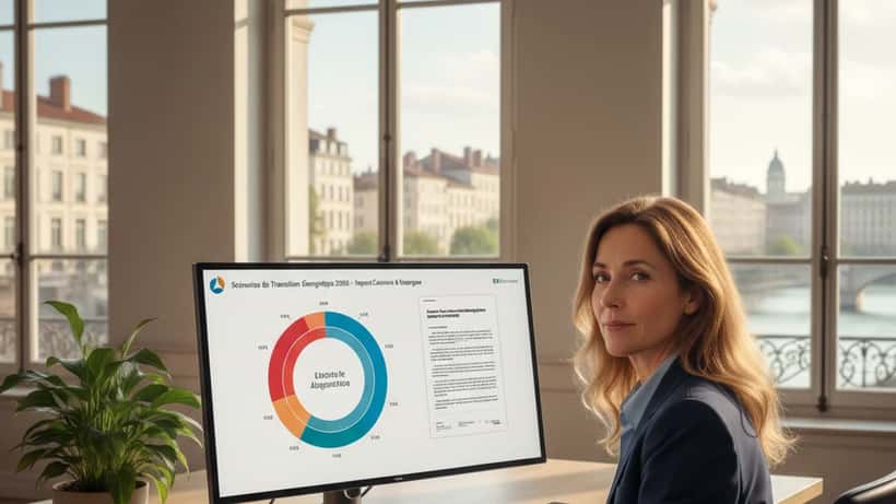 Conseillère en gestion de patrimoine à Lyon analyse les impacts de la transition énergétique sur un portefeuille client