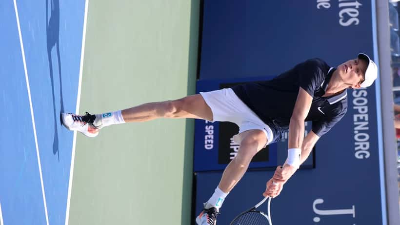 Jannik Sinner beim Tennis-Match an der US Open 2024