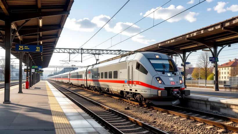Treno ad alta velocità in una stazione ferroviaria italiana moderna, simbolo delle dimissioni Donnarumma Fs nel 2026