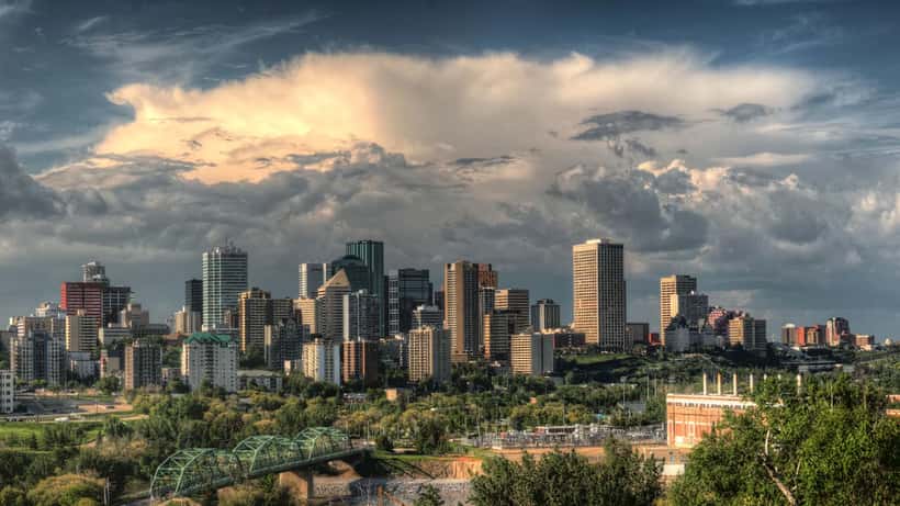 Horizon du centre-ville d'Edmonton, Alberta, Canada