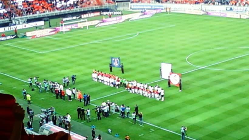 Match Lille PSG en Ligue 1, ambiance au stade