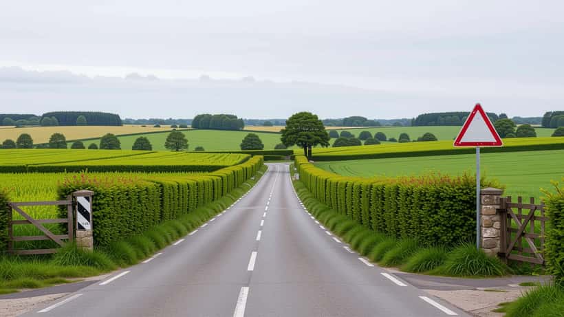 Manifestants sur le bord d'une route rurale en Normandie contre un projet d'infrastructure routière 2026