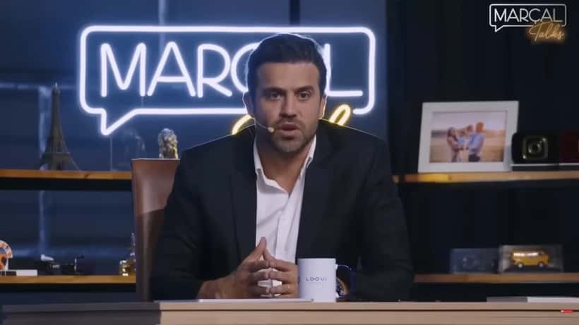 Pablo Marçal durante entrevista, candidato à Presidência do Brasil em 2026