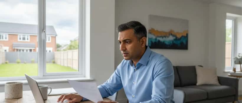 British professional working from home reviewing employment rights documents