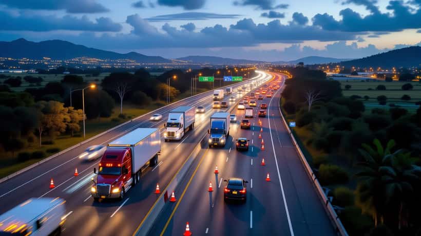 Rodovia BR-040 em Minas Gerais com ocorrência de trânsito e bloqueio de pista