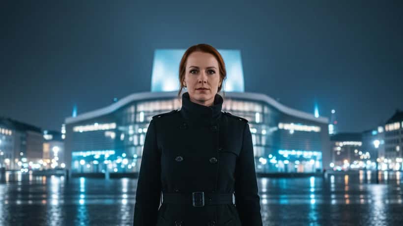Kvindelig advokat foran Operaen i København, inspireret af James Bond 26 casting