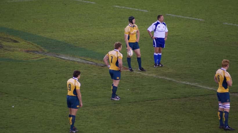 David Pocock Australian rugby player in action representing Australia against Italy