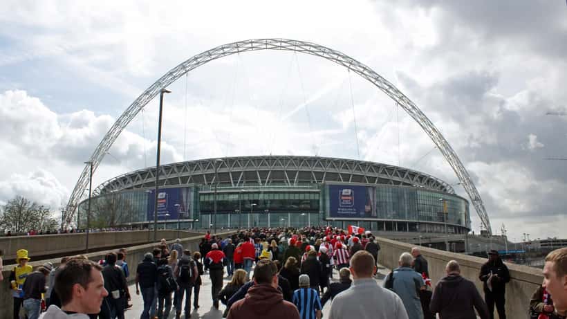 Wembley Stadium under en Nations League-kamp i fodbold
