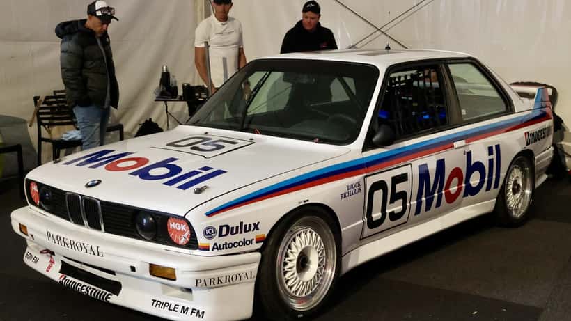 BMW M3 E30 raced by Peter Brock at the 2025 Adelaide Grand Final motorsport event