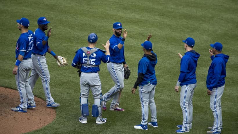 Toronto Blue Jays baseball player in action during a 2026 game