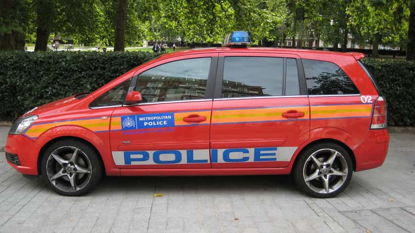 Metropolitan Police vehicle on London street