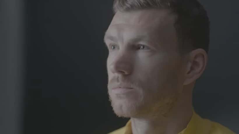 Edin Dzeko during an interview