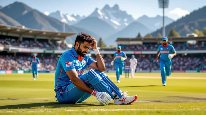Indian cricket player receives medical attention on pitch during India vs Afghanistan ODI series 2026 Dharamsala