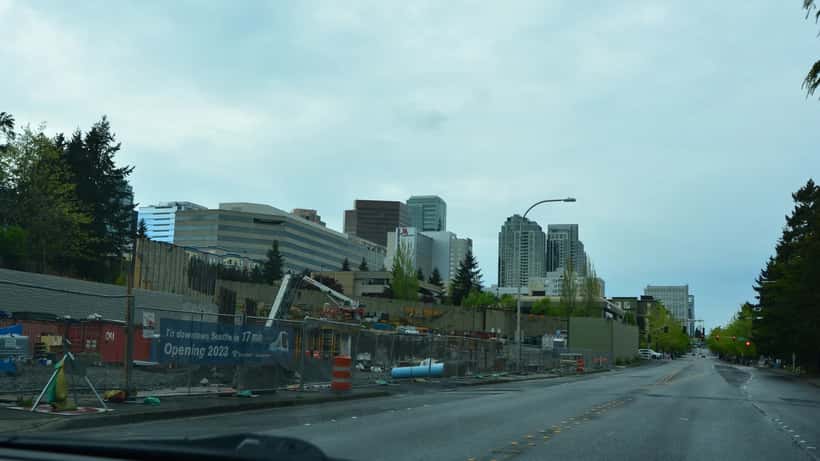 Downtown Bellevue, Washington skyline showing luxury high-rise developments
