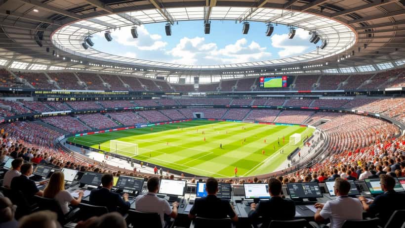 Eventlogistik-Experten planen die FIFA Fußball-Weltmeisterschaft 2026 in einem modernen Stadion