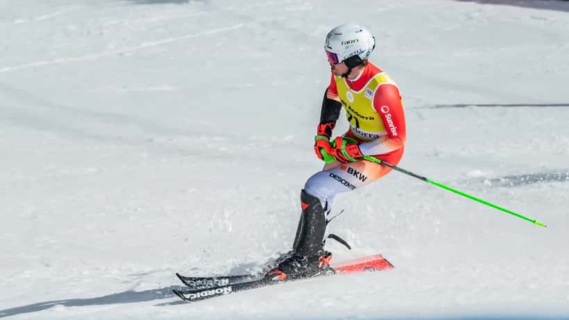 Marc Rochat beim Slalom-Weltcup in Grandvalira 2023