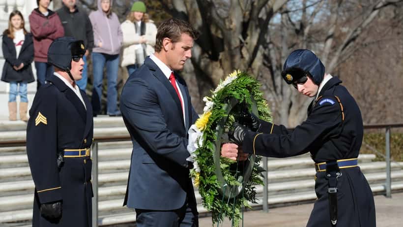 Ben Roberts-Smith, Victoria Cross recipient, at a wreath-laying ceremony