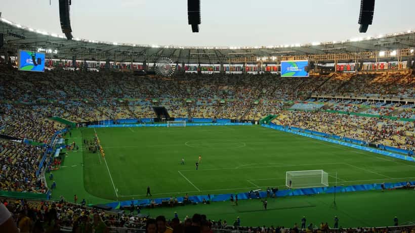 Svenska damlandslaget i fotboll under OS-final mot Tyskland, Rio 2016