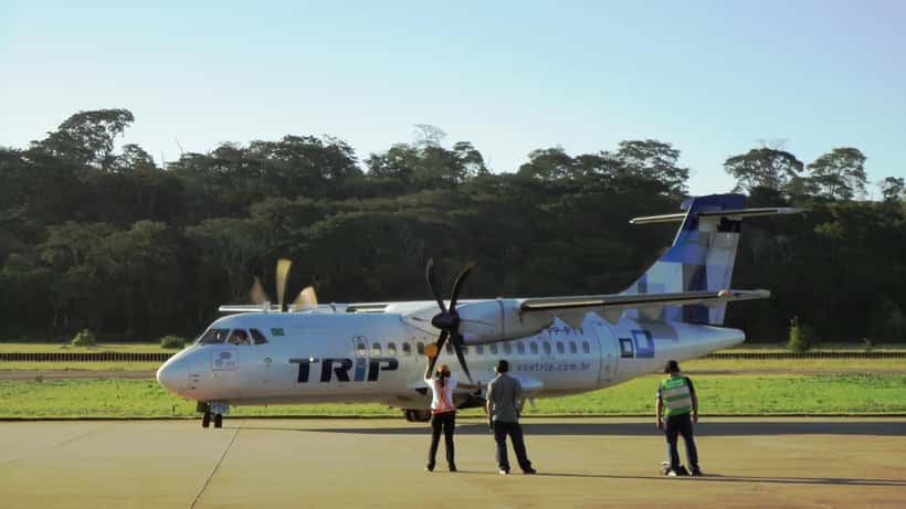 ATR-42 da TRIP Linhas Aéreas no Aeroporto de Ipatinga, Santana do Paraíso MG