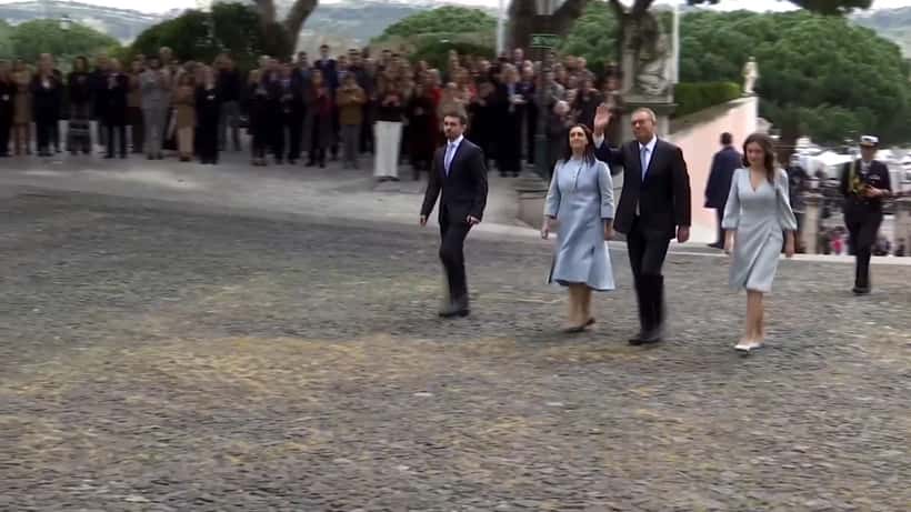 Margarida Maldonado Freitas e António José Seguro chegam ao Palácio de Belém na tomada de posse em março de 2026