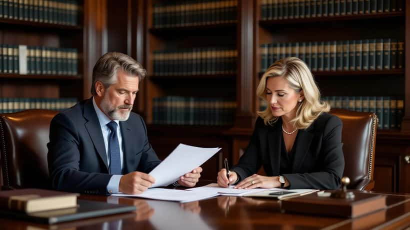 Notaris in kantoor in Tiel legt juridisch contract uit aan stel na PostcodeKanjer winst