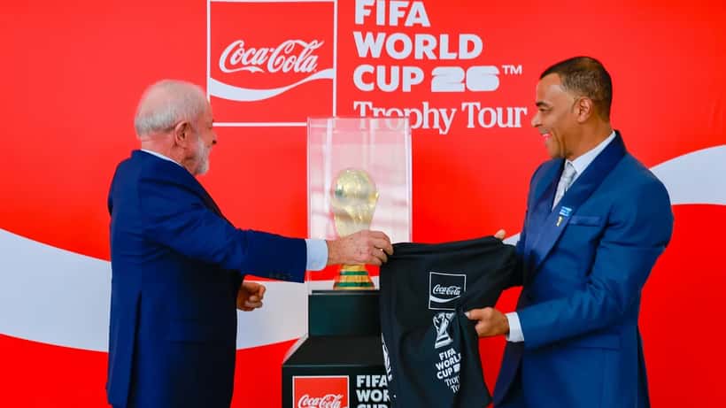 Cerimônia de apresentação das taças da Copa do Mundo 2026 no Palácio do Planalto, Brasil