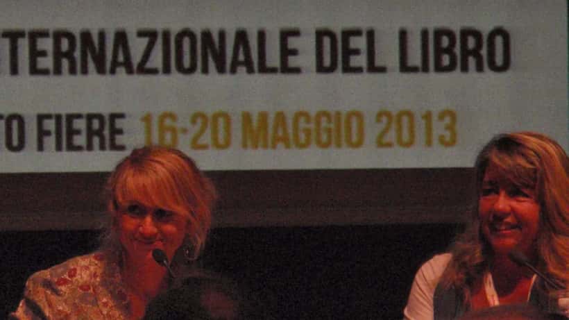 Luciana Littizzetto e Carlo Fruttero in un evento pubblico